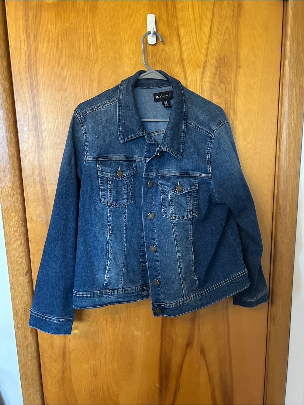 JNY Jones New York Denim Jean Jacket Women’s 1X Blue Stretch